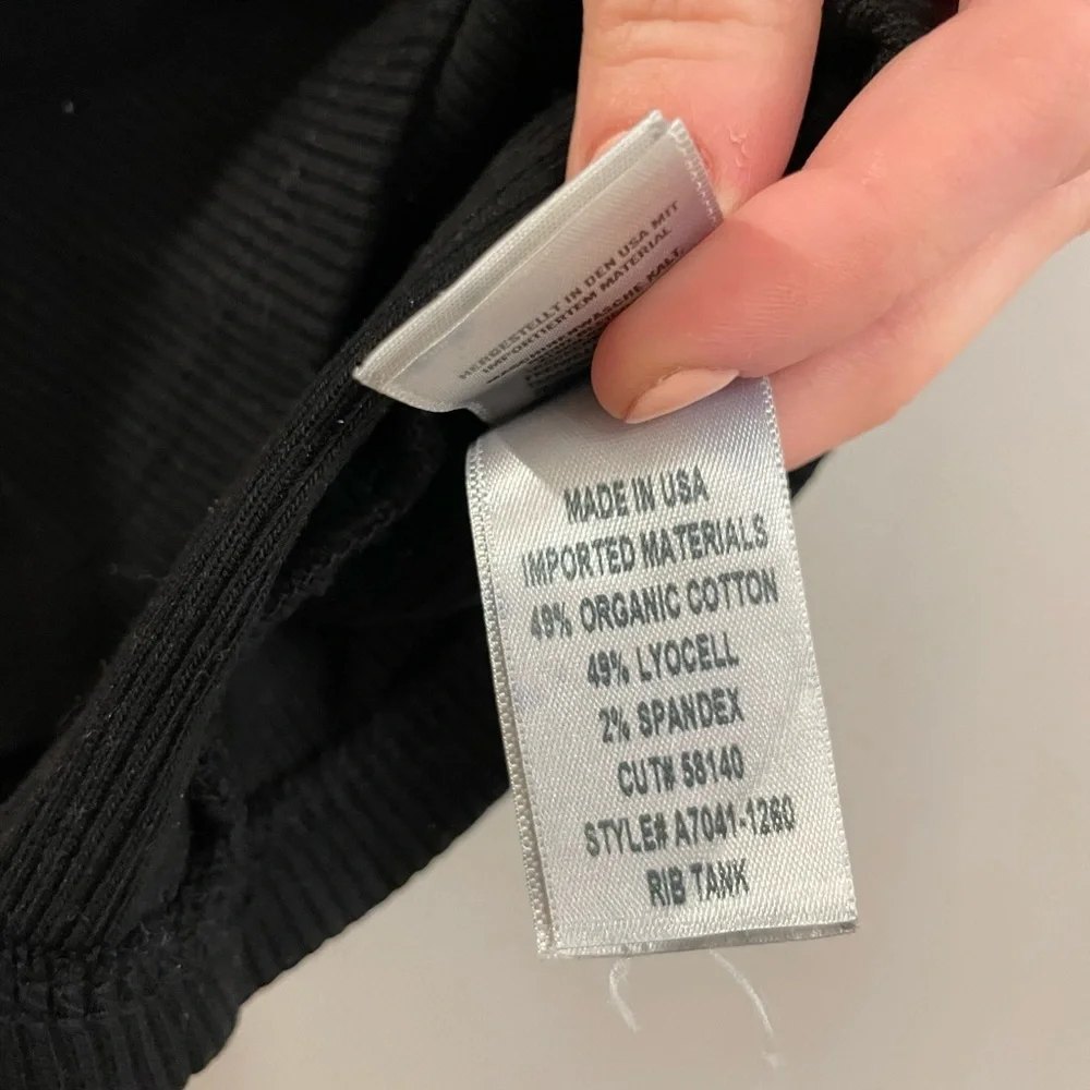 AGOLDE Black Ribbed Racerback - Picture 11 of 13